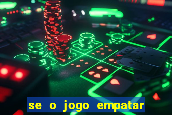 se o jogo empatar hoje quem ganha